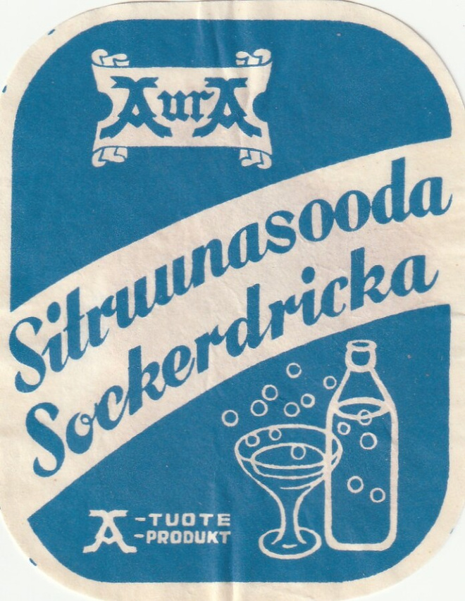 VANHA JUOMAETIKETTI - SITRUUNA SUUDA (K11-S38)