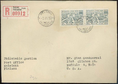 1953 Hamina pari R-kirje USAhan -53