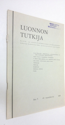 Luonnon tutkija n:o 5/1963