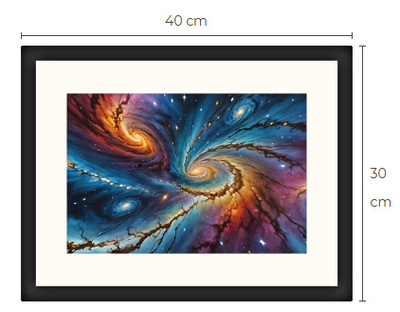 Uusi galaxi Sci-Fi Science Fiction print 30 cm x 40 cm