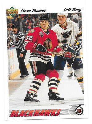 1991-92 Upper Deck #162 Steve Thomas Chicago Blackhawks