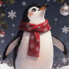 Pingviinillä punainen kaulaliina - pikkukuva 1