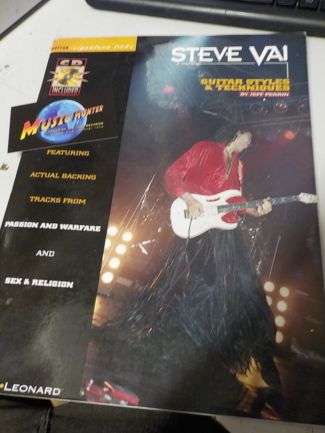 STEVE VAI - GUITAR STYLES & TECHNIQUES KITARA NUOTTIKIRJA