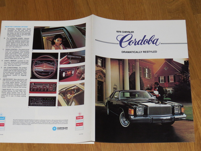 1978 Chrysler  Cordoba esite - KUIN UUSI