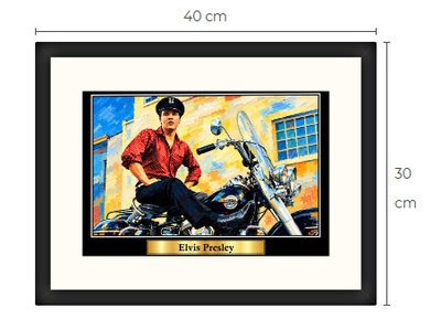 Uusi Elvis Presley art print kehystetty 30 cm x 40 cm