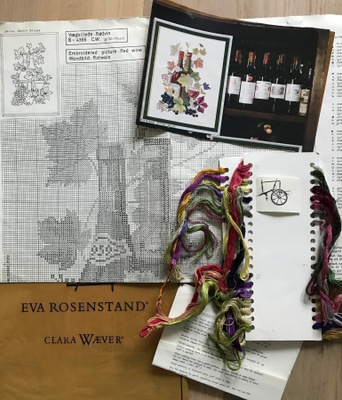 Ristipistomalli ja muliinilankoja Red Wine / Eva Rosenstand