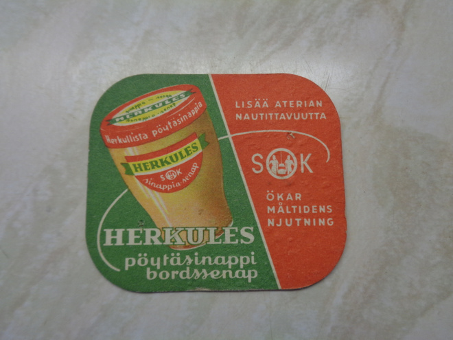 Kahvikortti SOK Tuotemainos - HERKULES SINAPPI