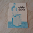 UPO pesukoneen käyttöopas 1950-60 luvun vaihteesta - pikkukuva 1