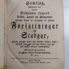 Samling, hwaruti äro under Allmänna Lagens Balkar (1807),... - pikkukuva 3