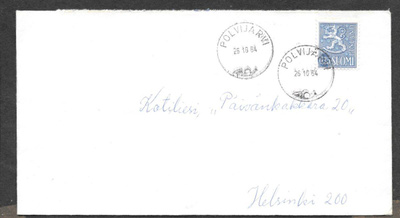 Postilähetys - Yl.m. 0,35 (LAPE 613) Polvijärvi 26.10.1964