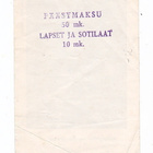 Pääsylippu Aleksis Kiven Kuolinmökki 50 mk Sotilaat 10 mk - pikkukuva 2