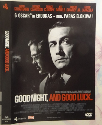 dvd, Good Night, and Good Luck. (G Clooney, David Strathairm
