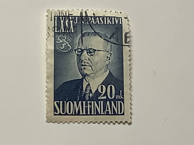 391 / 1950 Presidentti J.K.Paasikivi 80v o leimattu