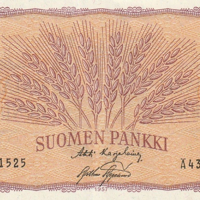Suomi  100 markkaa 1957   Ä4381525   kl 8