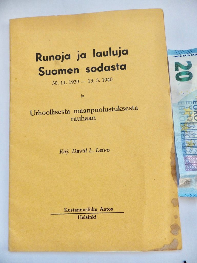 VANHA VIhko Runoja ja Lauluja Suomen Sodasta 1940