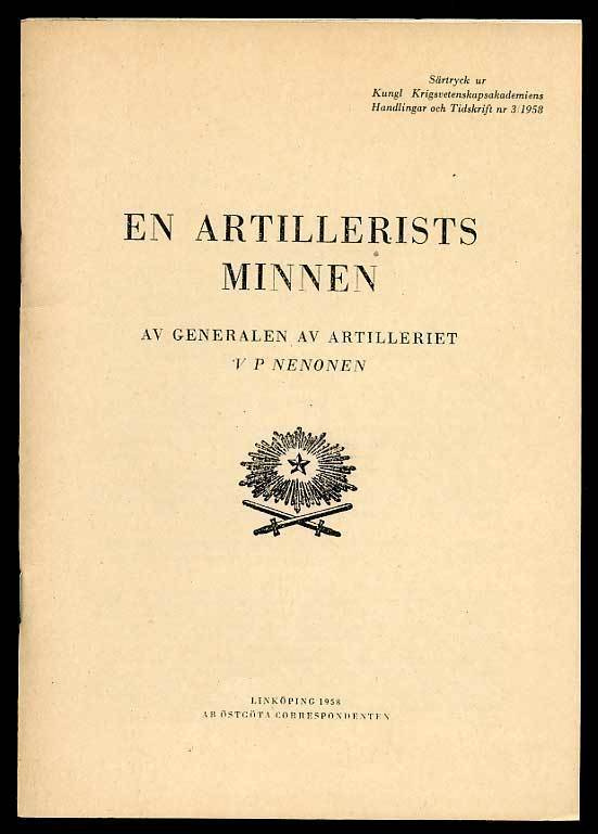 V. P. Nenonen: En artillerists minnen