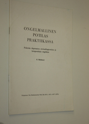 E. Radmayr : Ongelmallinen potilas praktiikassa : piilevä...