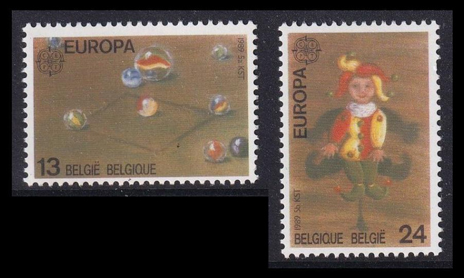 Belgia 2375-6 ** Europa lasten leikit (1989)