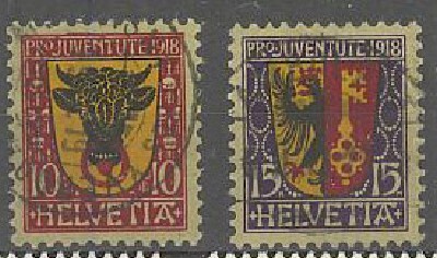 Sveitsi Mi 143-4 o