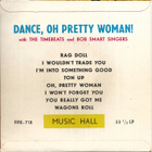 TIMEBEATS / BOB SMART SINGERS: "Dance, Oh Pretty Woman 7"kk - pikkukuva 2