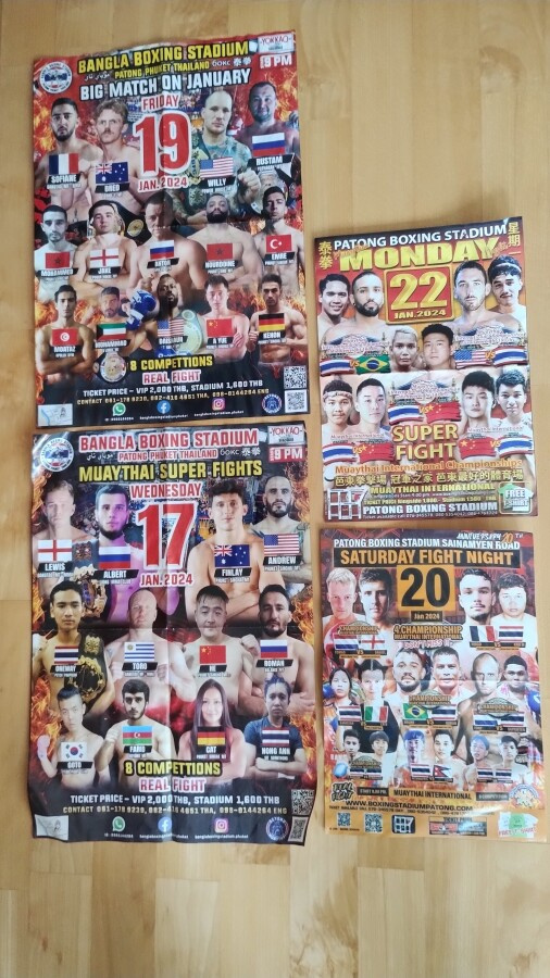 THAI BOXING Julisteet 4kpl