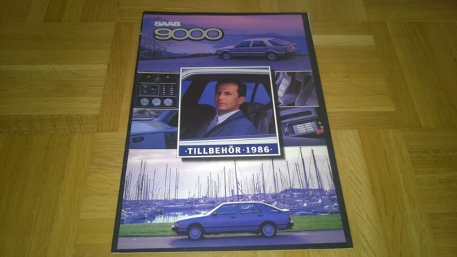 Esite Saab 9000 varusteet, 1986