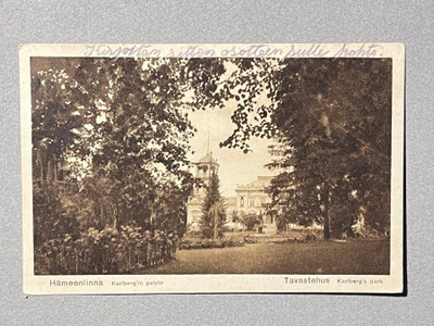 Hämeenlinna, Karlbergin kartano, Puisto