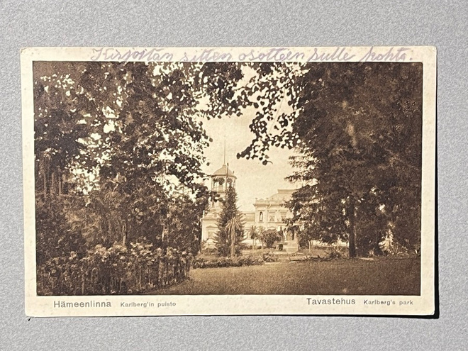 Hämeenlinna, Karlbergin kartano, Puisto