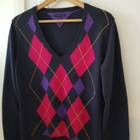 Tommy Hilfiger salmiakkiruutu Neule / Neulepusero - koko XL - pikkukuva 1