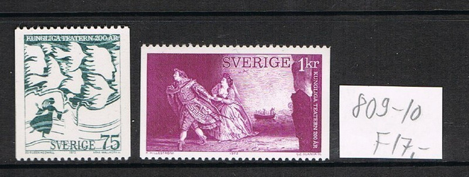 Ruotsi 1973 - Kuninkaallinen teatteri 200 v. sarja (2)  ++