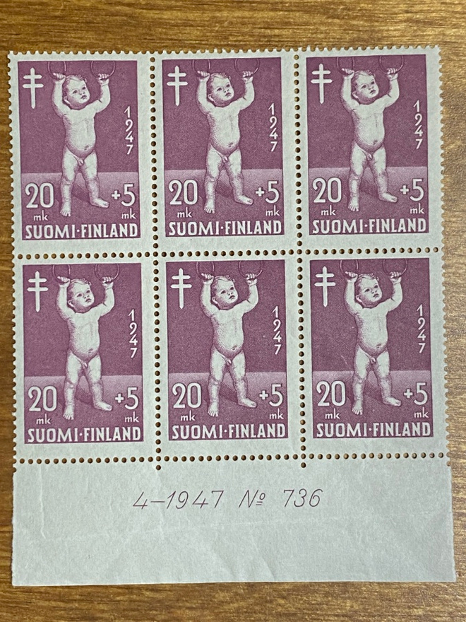 TUB 1947 20MK+5MK NUMERO KUUSILO**