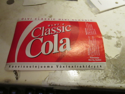 classic cola Etiketti