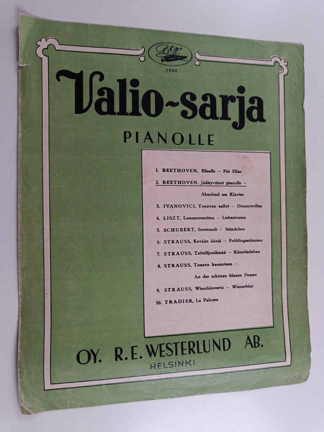 Valio-sarja pianolle 1932