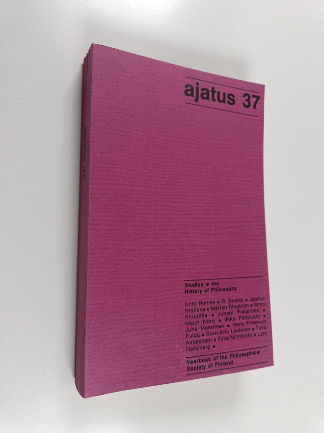 Ajatus 37 : Studies in the history of philosophy