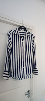 H&M uudenver. raidallinen pusero  tummansin./valkoinen M/L