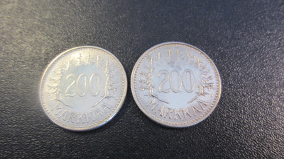 200 markkaa 1957 2 kpl