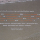 Maria Vokalensemble: Shimmer -  Elise Einarsdotter Music CD - pikkukuva 2