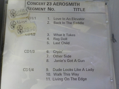 AEROSMITH - COCA-COLA PLANET RARE LIVE KONSERTT RADIOSHOW CD