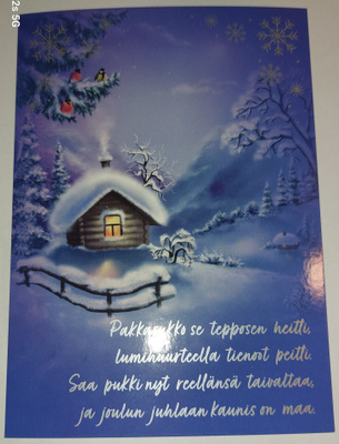 Hopea/Kultafolioitu joulukortti
