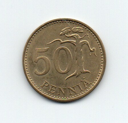 Kolikko:  50 PENNIÄ 1986