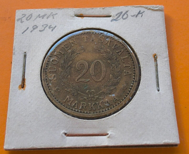 20 Markkaa 1934 Kolikko