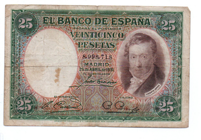 Espanja 25 Pesetaa 1931