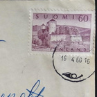 Kirjattu kirje postista AMURI (Tampere) 1960 - pikkukuva 2