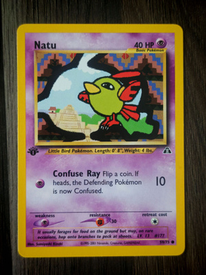 Pokemon kortti Natu Neo discovery 1st edition