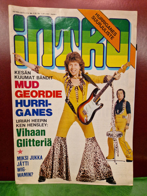 Intro 7/1974. Hieno Hurriganes juliste mukana