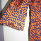 Tunika 46 XL oranssi sininen paitapuku mekko satiini - pikkukuva 4