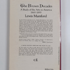 Lewis Mumford : The Brown Decades - A Study of the Arts i... - pikkukuva 2