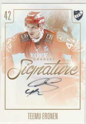 2017/18 Cardset Signature Teemu Eronen , HIFK