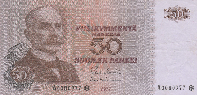 50 markkaa 1977 tähti A-sarja