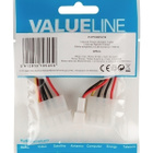 Valueline Virtakaapeli Molex uros - Molex + 3-pin Tuuletin - pikkukuva 2